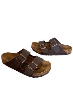 Birkenstock Arizona Birkibuc Leather Casual Shoes Sandals, Women Size 39 (8-8.5)